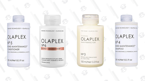 Olaplex Hair Perfector No 3 Repairing Treatment | $20 | AmazonOlaplex No.5 Bond Maintenance Conditioner | $20 | AmazonOlaplex No 6 Bond Smoother | $20 | AmazonOlaplex No.4 Bond Maintenance Shampoo | $20 | Amazon